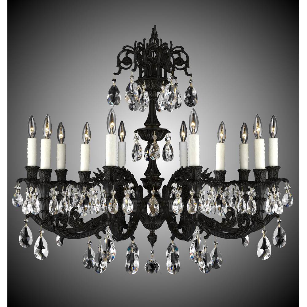 American Brass And Crystal 12 Light Finisterra Chandelier