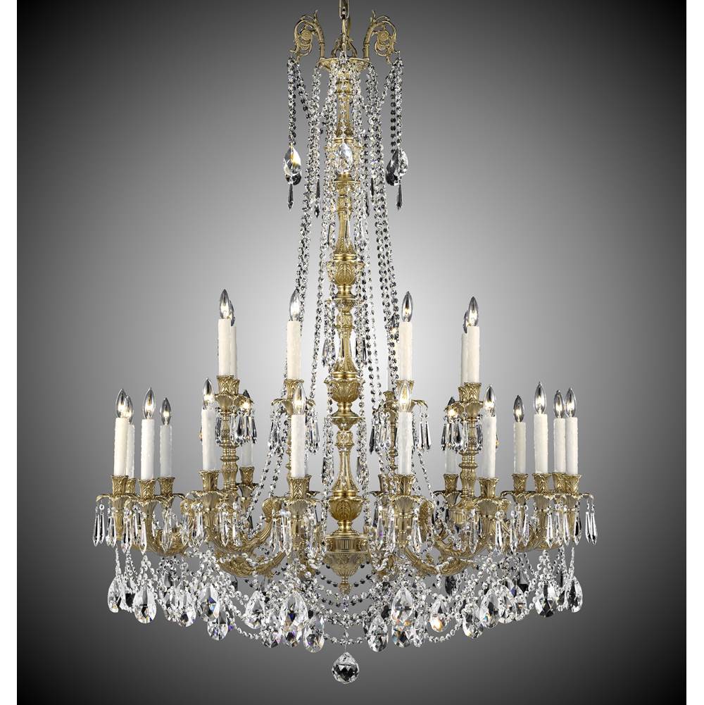 American Brass And Crystal 8+16 Light Finisterra with draping Chandelier