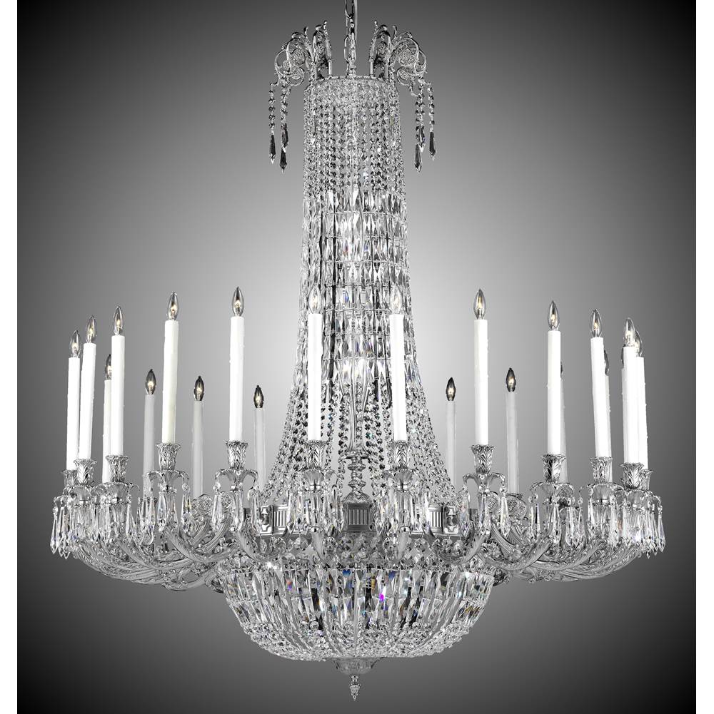 American Brass And Crystal 24 Light Extended Finisterra Chandelier