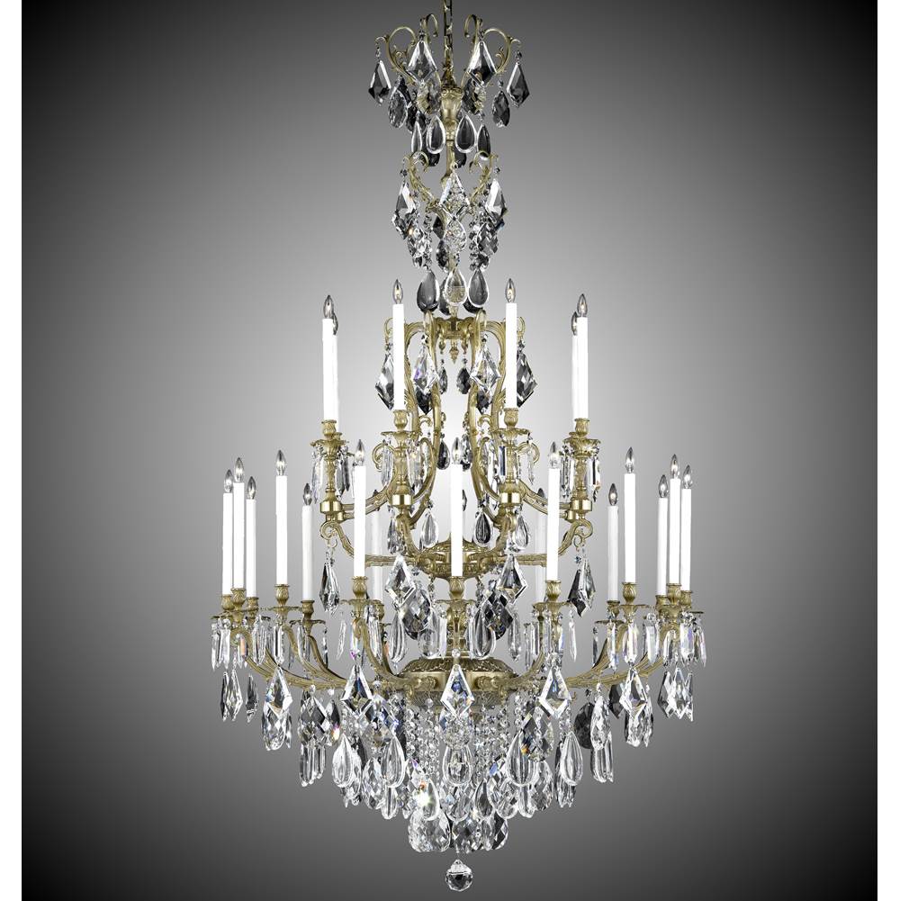 American Brass And Crystal 8+16 Light Parisian Chandelier