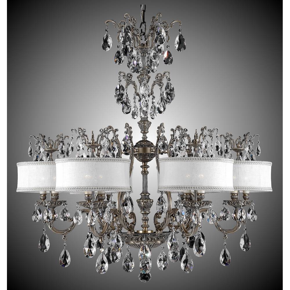 American Brass And Crystal 18 Light Chateau Chandelier