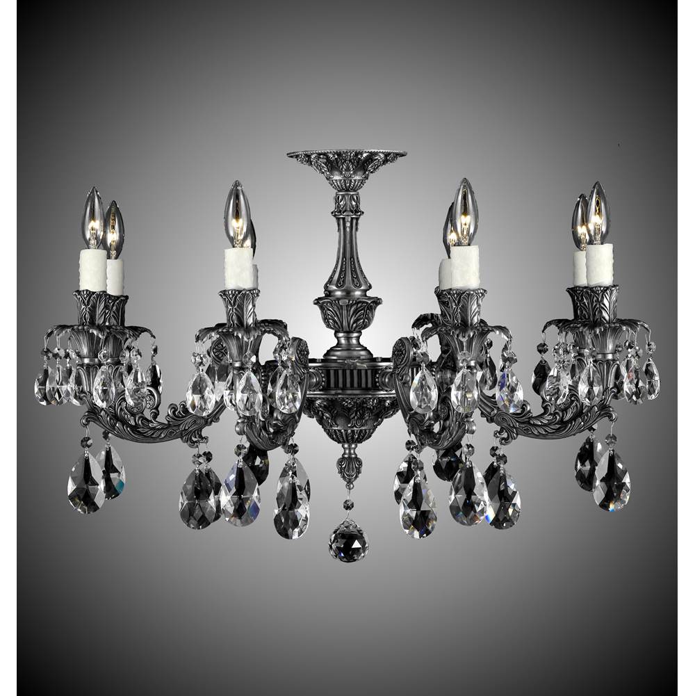 American Brass And Crystal 8 Light Finisterra Flush Mount
