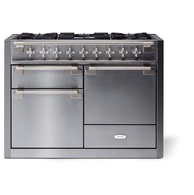 AGA Elise 48'' Dual Fuel Range - Stainless Steel W/Brass Accents