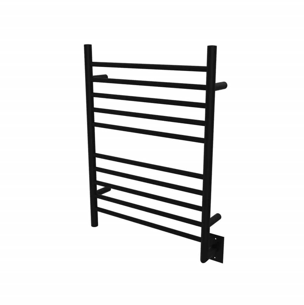 Amba Products Radiant Hardwired Straight 10 Bar Towel Warmer in Matte Black