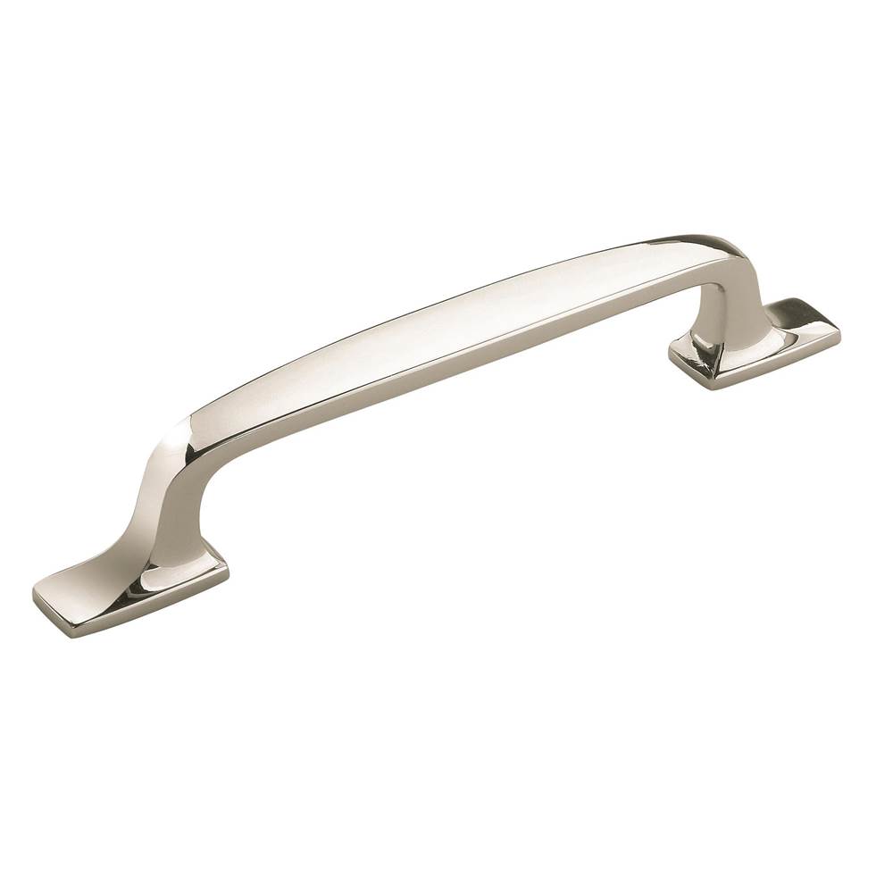 Amerock Highland Ridge 5-1/16 in (128 mm) Center-to-Center Polished Nickel Cabinet Pull