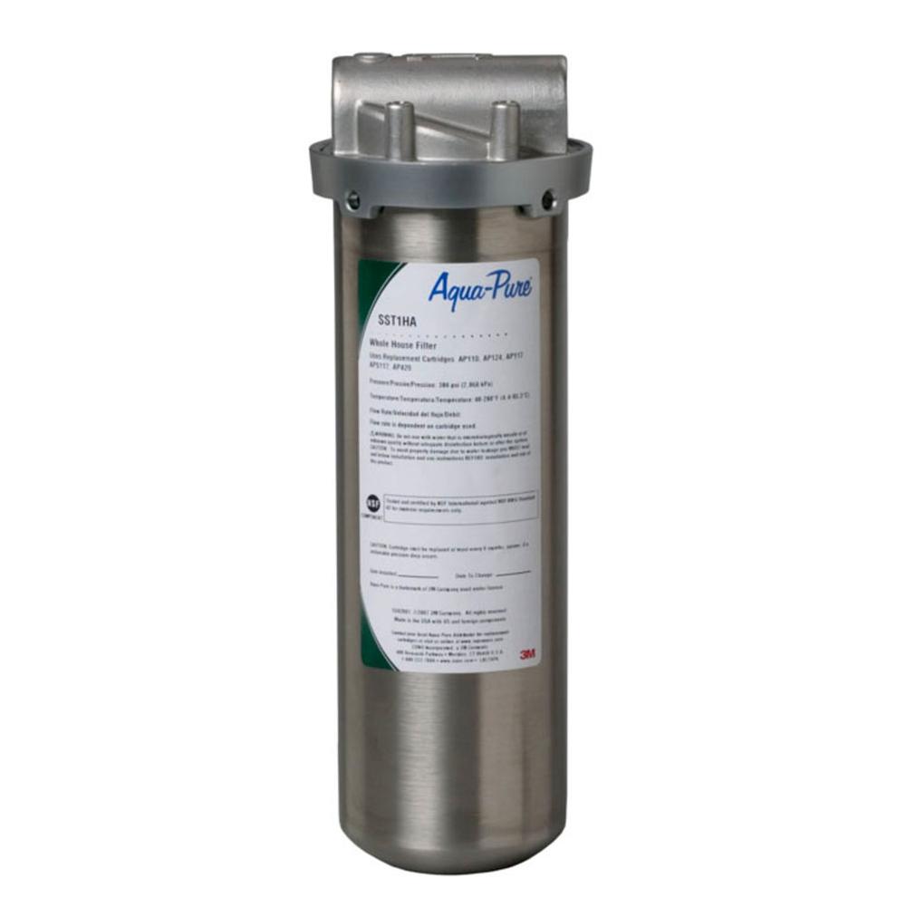 Aqua Pure SST Series Whole House Water Filter Housing SST1HA, 5592001, 1 High, Standard, Stainless Steel