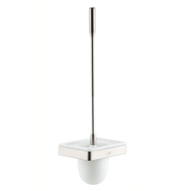 Axor Universal Accessories Toilet Brush with Holder Wall-Mounted in Brushed Nickel