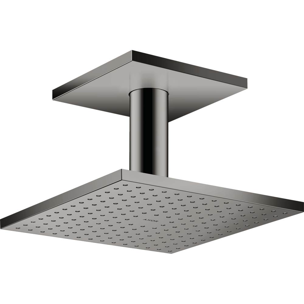 Axor ShowerSolutions Showerhead 250 Square 2-Jet Ceiling Connection, 2.5 GPM in Polished Black Chrome