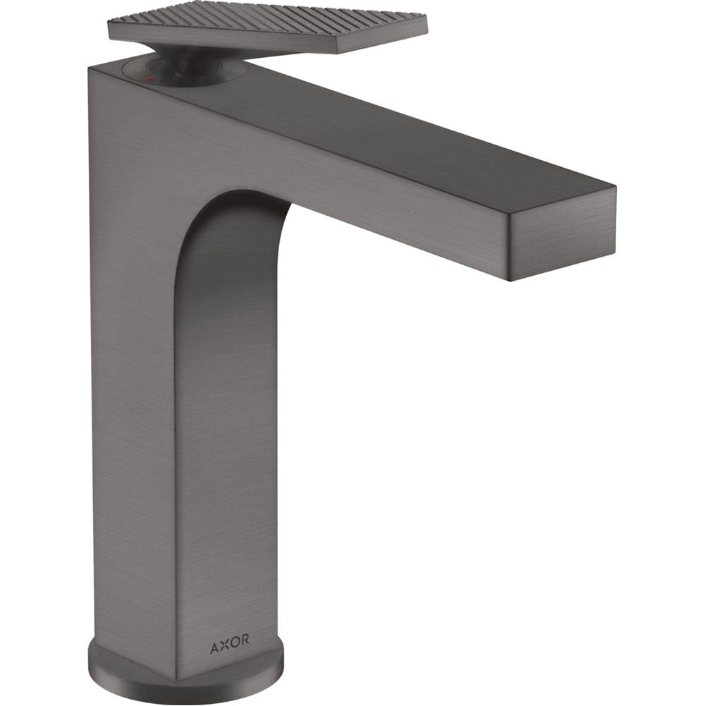 Axor Citterio Single-Hole Faucet 160 with Pop-Up Drain- Rhombic Cut, 1.2 GPM in Brushed Black Chrome