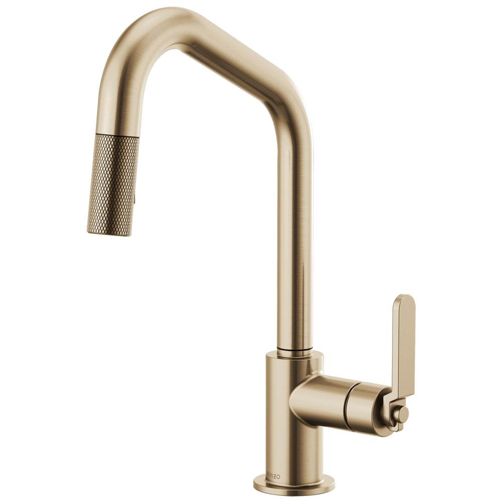 Brizo Litze® Pull-Down Faucet with Angled Spout and Industrial Handle