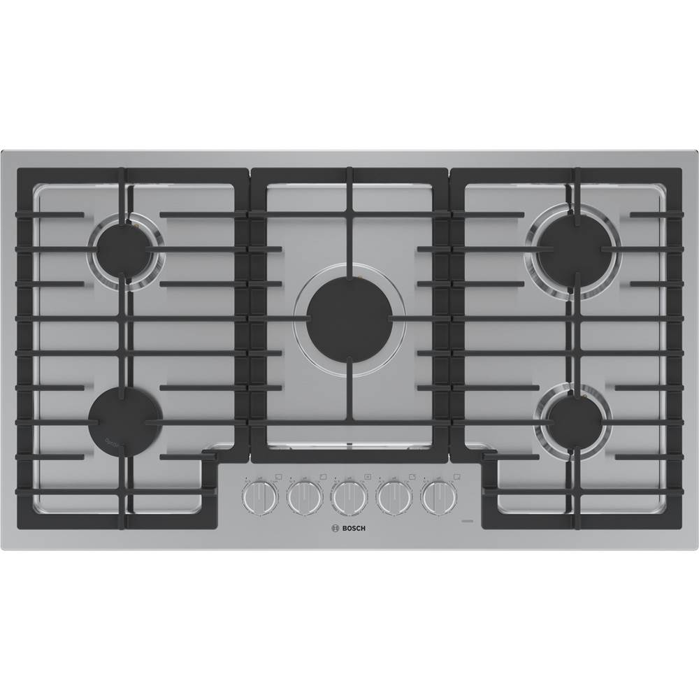 Bosch 36'' Gas Cooktop, 800 Series, Stainless Steel, FlameSelect