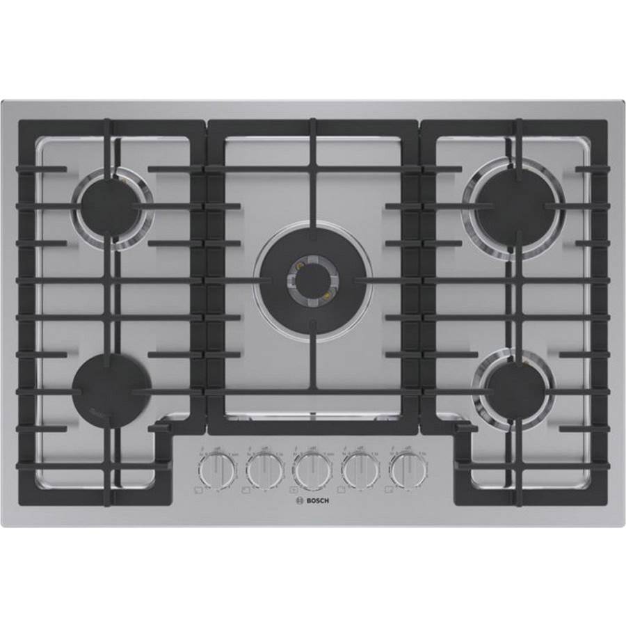 Bosch 30'' Gas Cooktop, 800 Series, Stainless Steel, FlameSelect