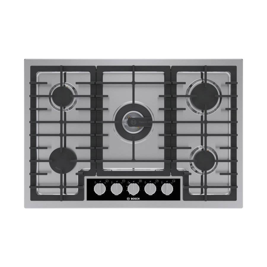 Bosch 30'' Gas Cooktop, Benchmark, Stainless Steel, FlameSelect