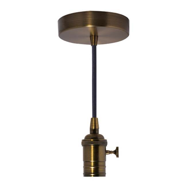 Bulbrite Bulbrite Vintage Pendant - Bronze Socket And Canopy With 10'' Black Cord