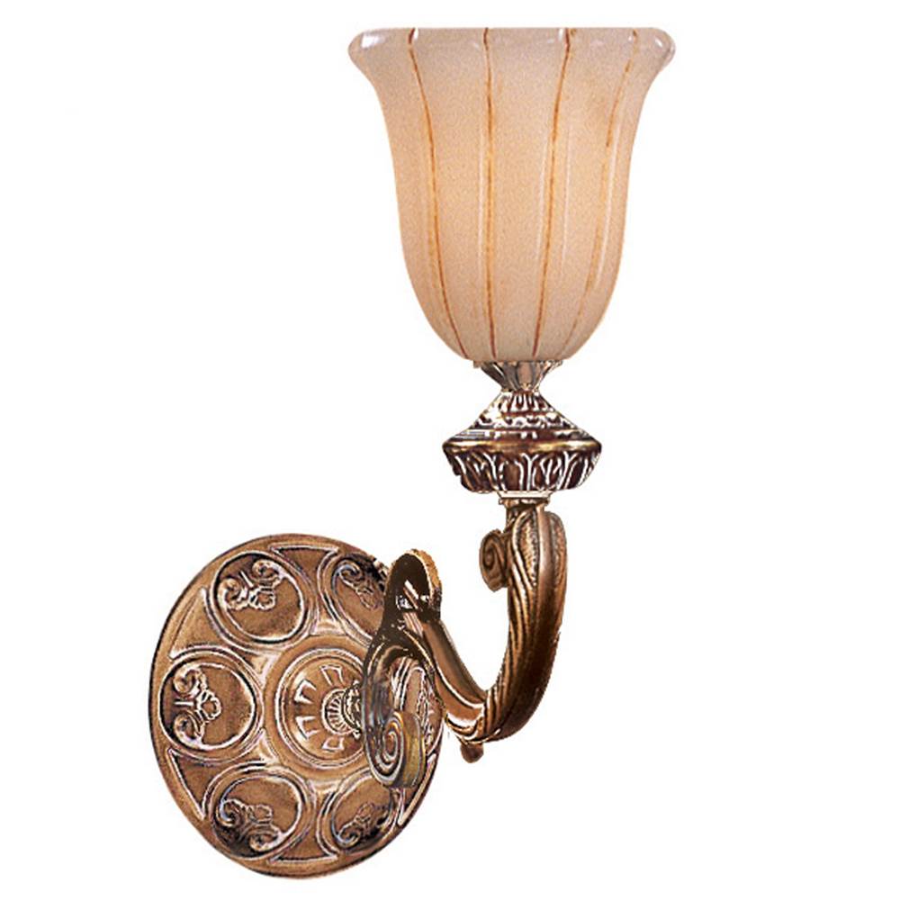 Crystorama Natural Alabaster 1 Light French White Sconce