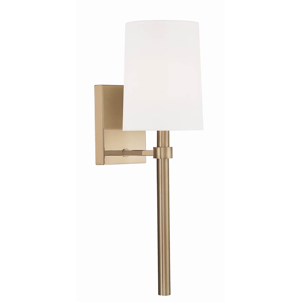 Crystorama Bromley 1 Light Antique Vibrant Gold Wall Mount