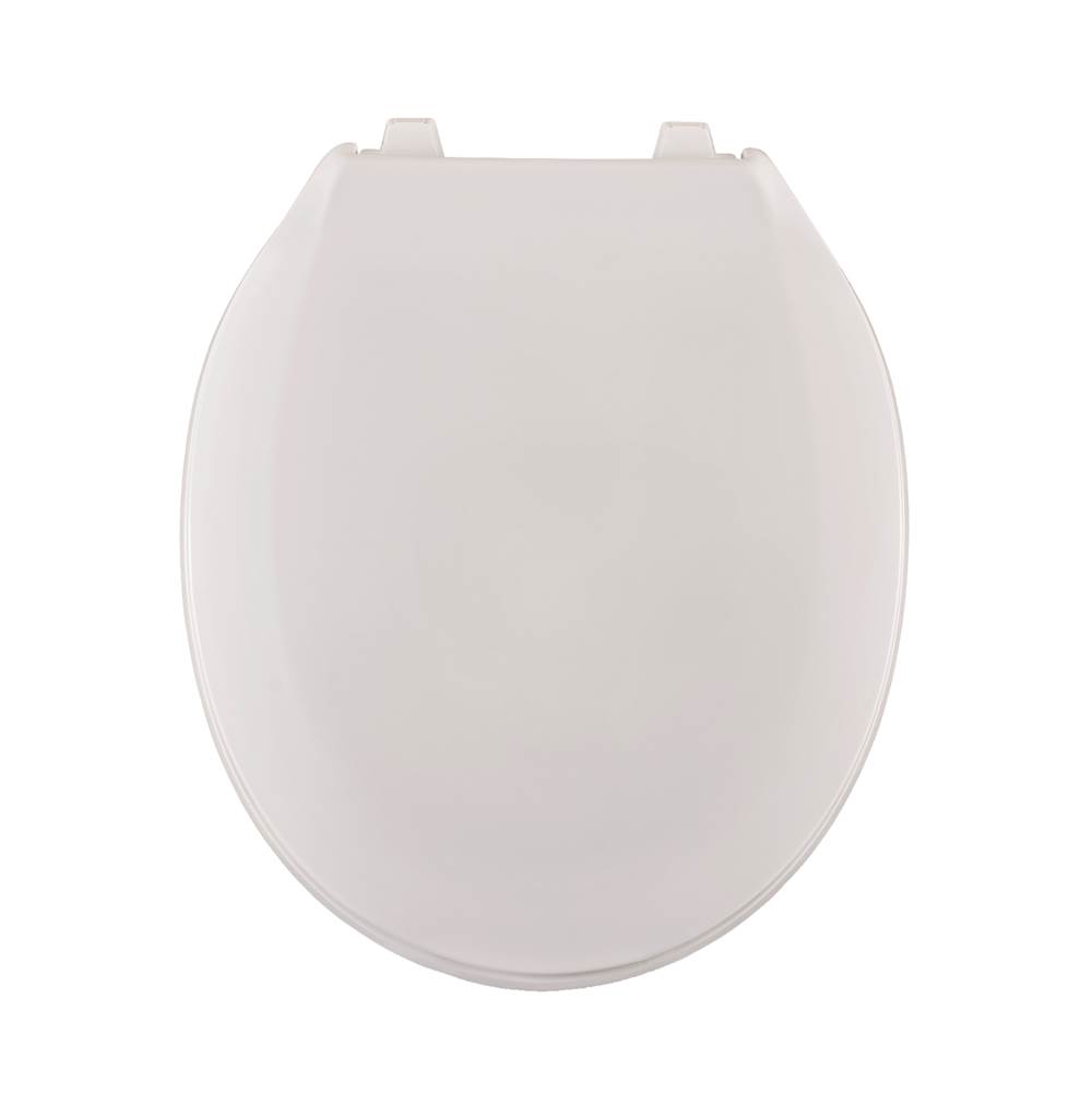 Centoco Luxury Plastic Toilet Seat, Closed Front With Cover, Crane White, Regular Bowl