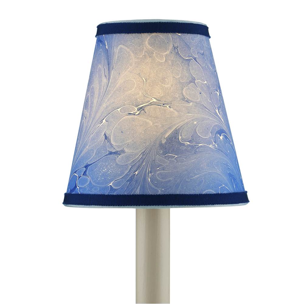 Currey And Company Marble Paper Tapered Chandelier Shade - Blue