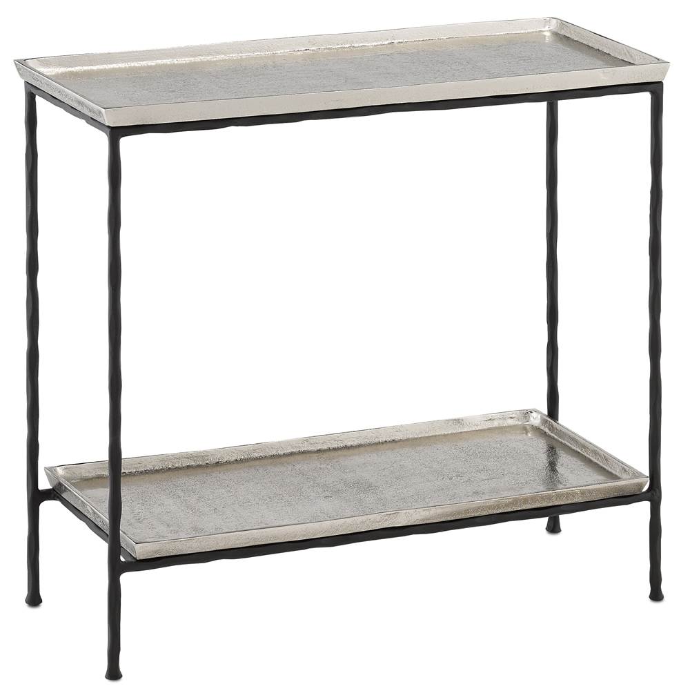 Currey And Company Boyles Silver Side Table