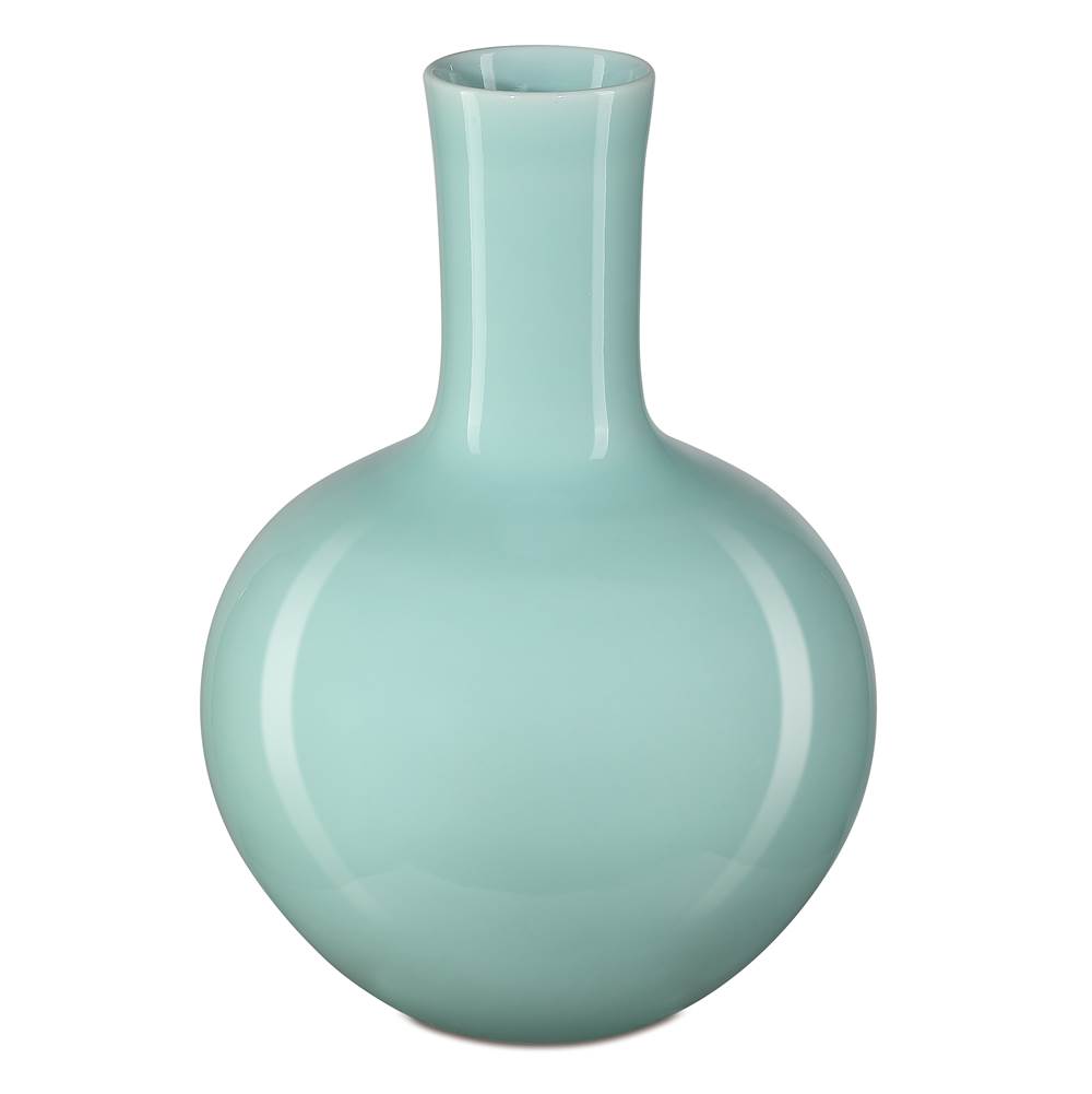 Currey And Company Celadon Small Green Straight Neck Vase