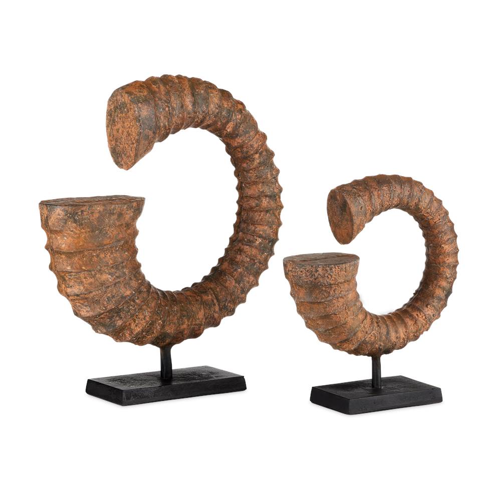 Currey And Company Faux Horn Set of 2