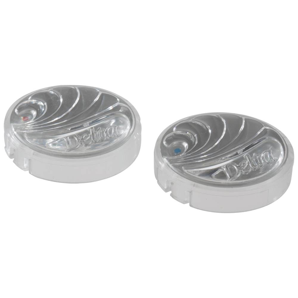 Delta Faucet Other Button Set - Hot / Cold - Clear