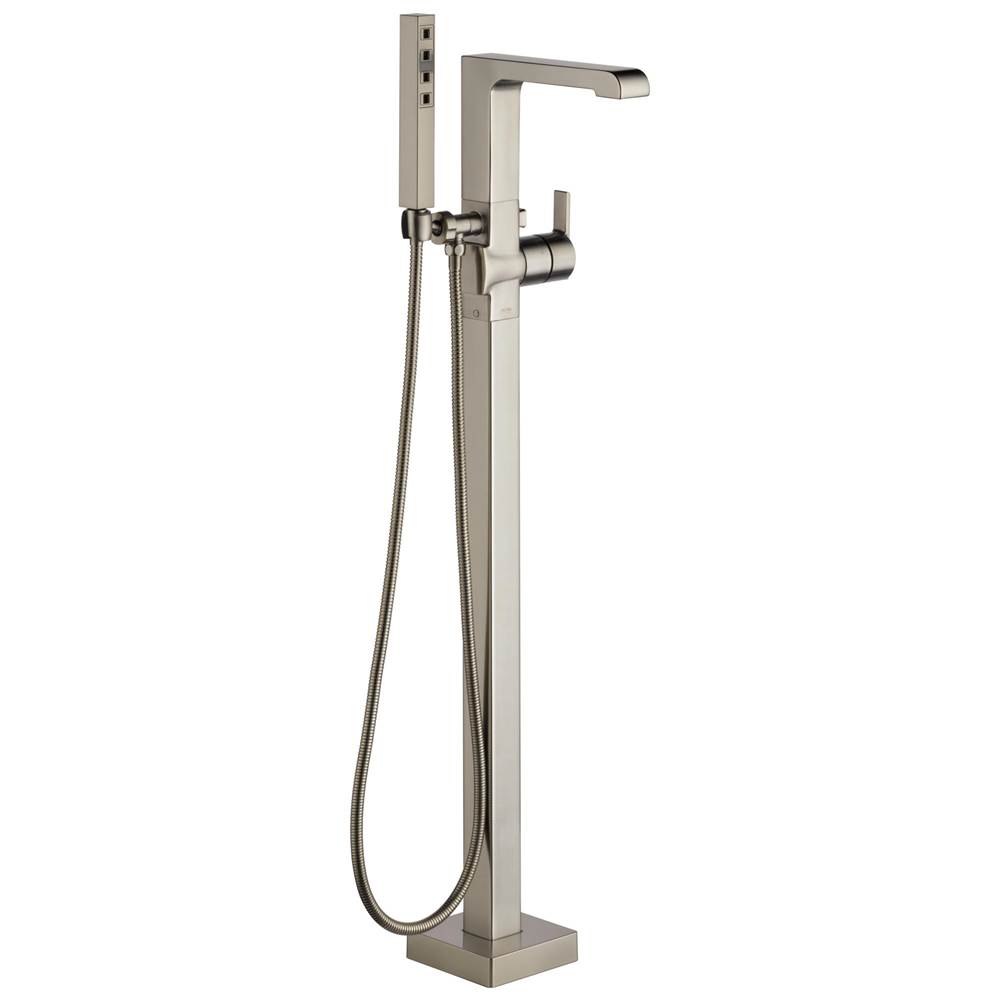 Delta Faucet Ara® Single Handle Floor Mount Tub Filler Trim with Hand Shower