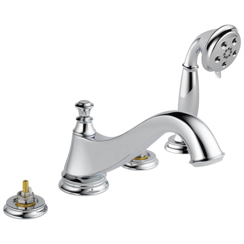 Delta Faucet Cassidy™ Roman Tub Trim with Hand Shower - Low Arc Spout - Less Handles