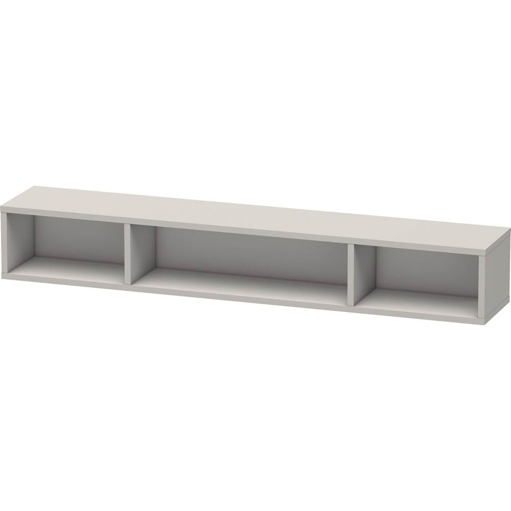 Duravit L-Cube Wall Shelf with Three Compartments Concrete Gray