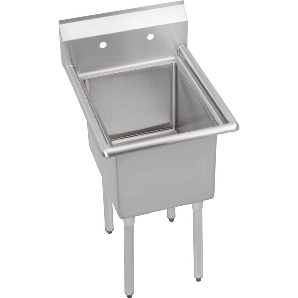 Elkay Dependabilt Stainless Steel 23'' x 23-13/16'' x 44-3/4'' 16 Gauge One Compartment Sink with Stainless Steel Legs