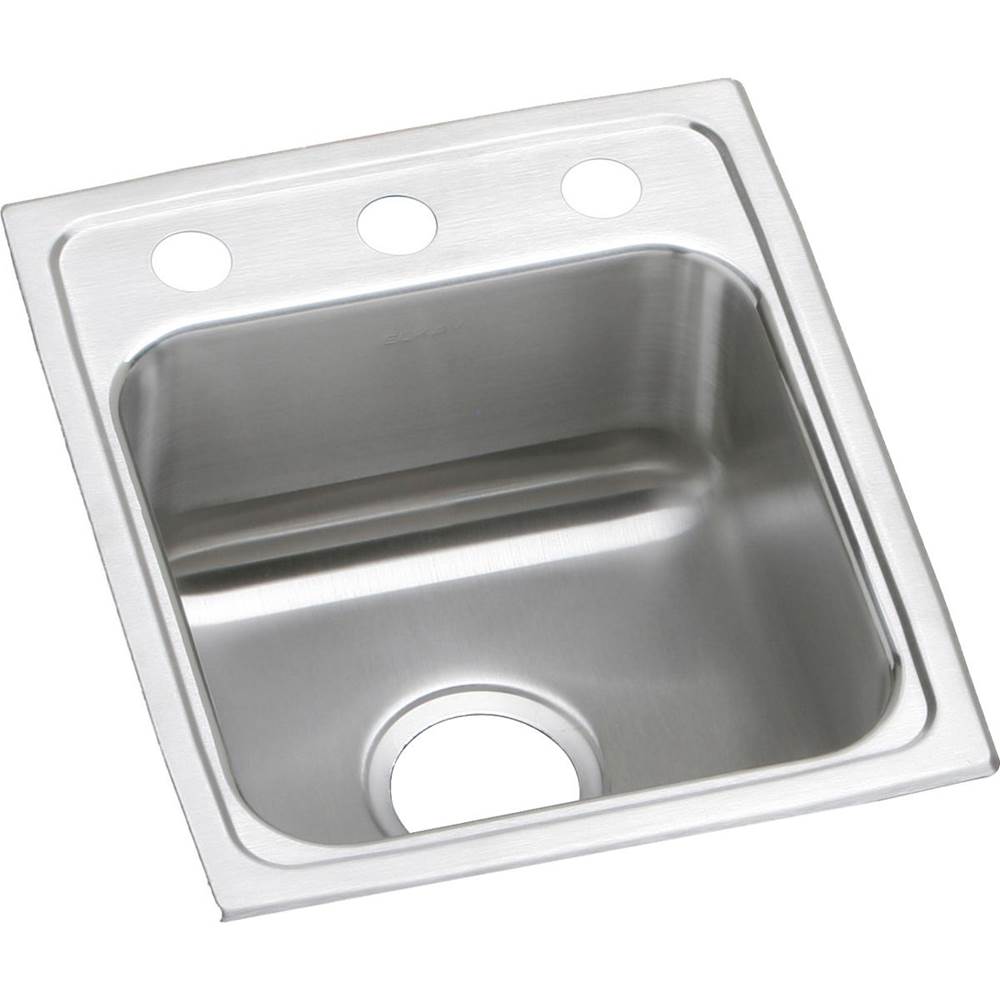 Elkay Lustertone Classic Stainless Steel 13'' x 16'' x 7-5/8'', 1-Hole Single Bowl Drop-in Sink