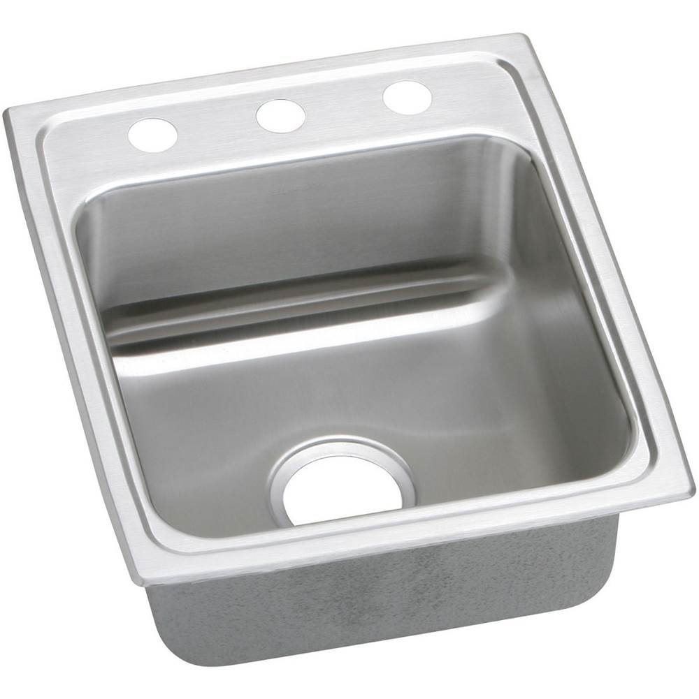 Elkay Lustertone Classic Stainless Steel 17'' x 20'' x 7-5/8'', Single Bowl Drop-in Sink with Quick-clip