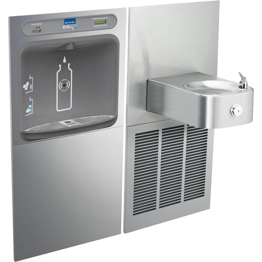 Elkay ezH2O Bottle Filling Station and Soft Sides Single Fountain, Filtered Refrigerated Stainless
