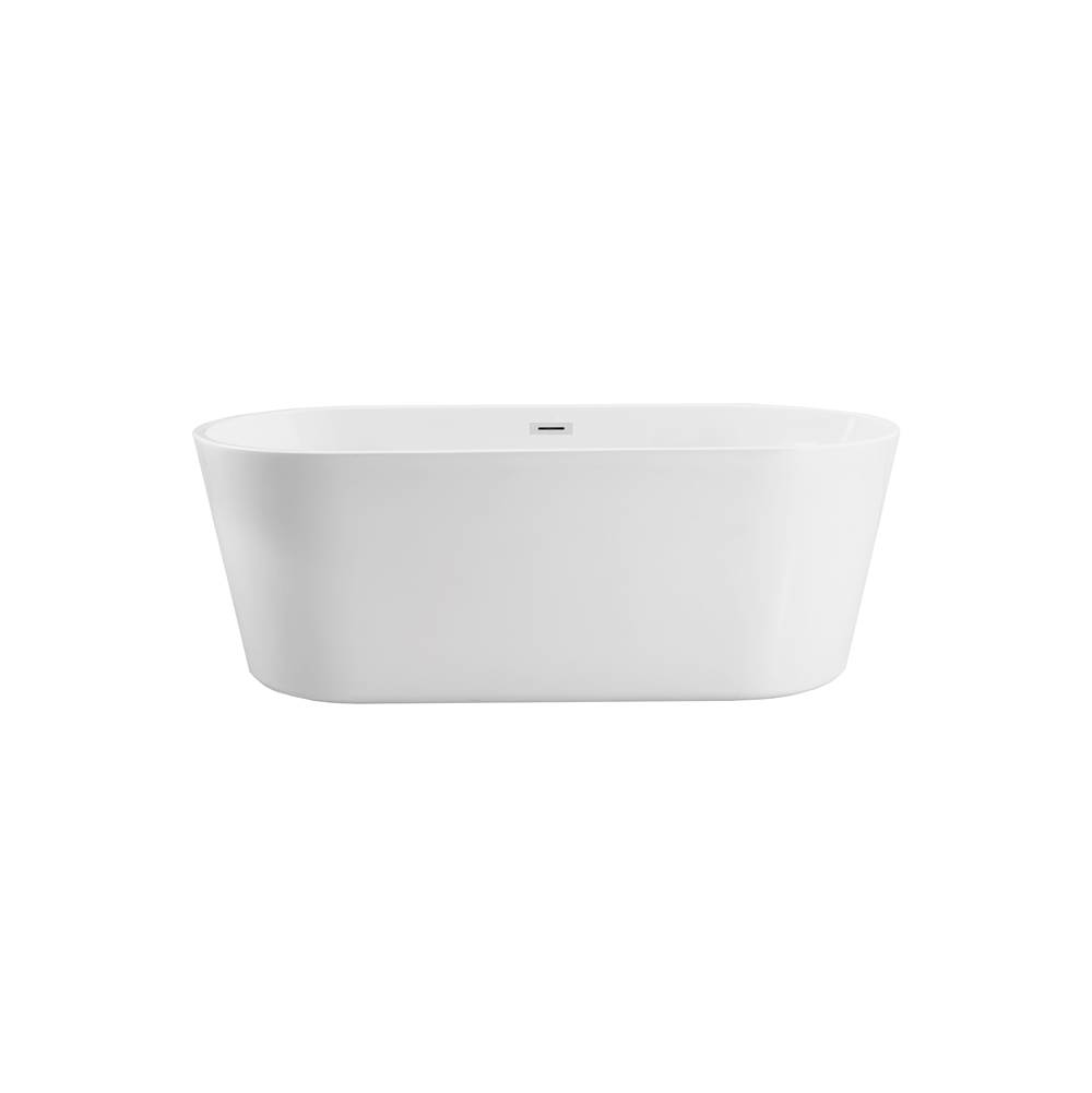 Elegant Lighting Odette 71 Inch Soaking Roll Top Bathtub In Glossy White