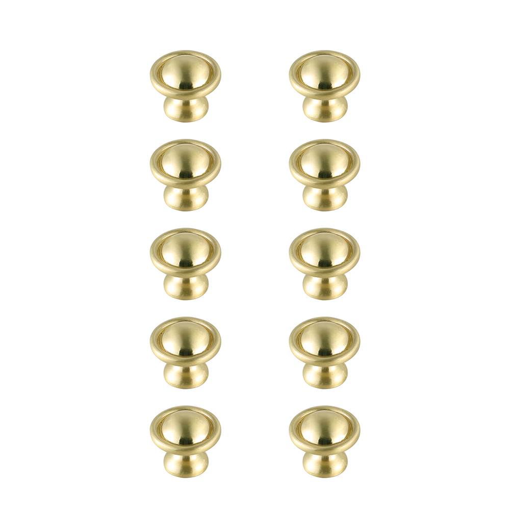Elegant Lighting Kadea 1.2'' Diameter Brushed Gold Mushroom Knob Multipack (Set Of 10)
