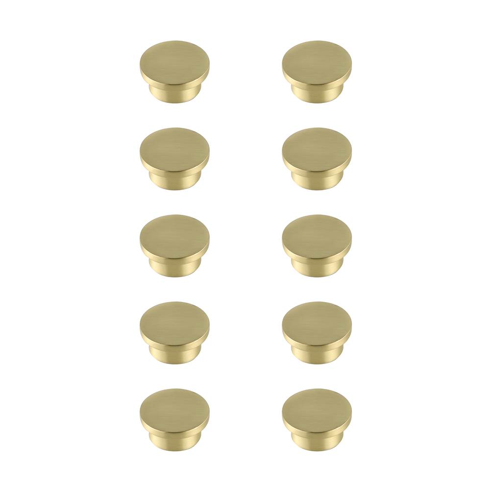 Elegant Lighting Trovon 1.6'' Diameter Brushed Gold Oversize Round Knob Multipack (Set Of 10)
