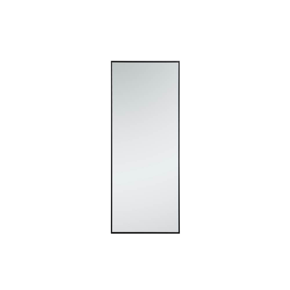 Elegant Lighting Metal frame rectangle mirror 24 inch in Black