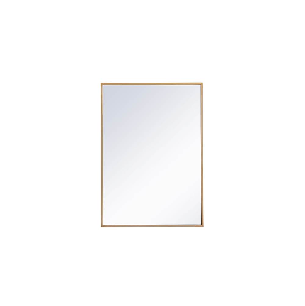 Elegant Lighting Wyn Metal Mirror Medicine Cabinet 20 Inch X 28 Inch In Brass