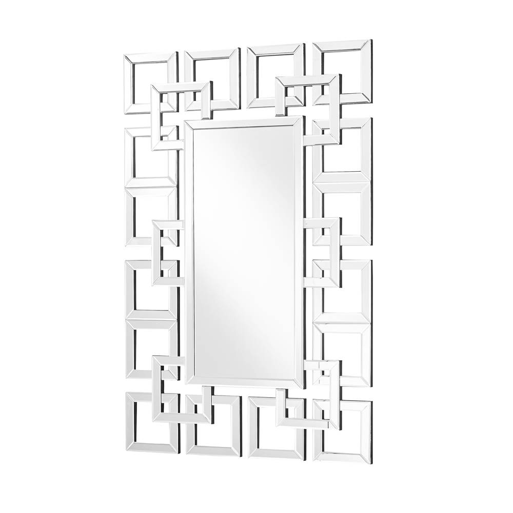 Elegant Lighting Sparkle 31.5 In. Contemporary Rectangle Mirror In Clear