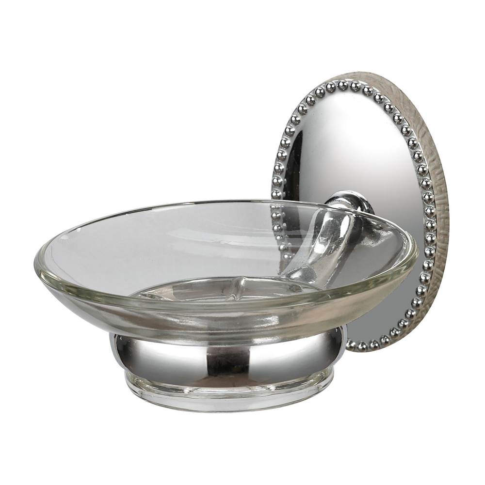 Elk Home Soap Dish Holder in Chrome and Glass