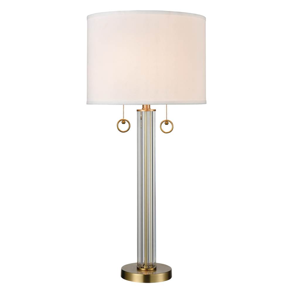 Elk Home Cannery Row 34'' High 2-Light Table Lamp - Antique Brass