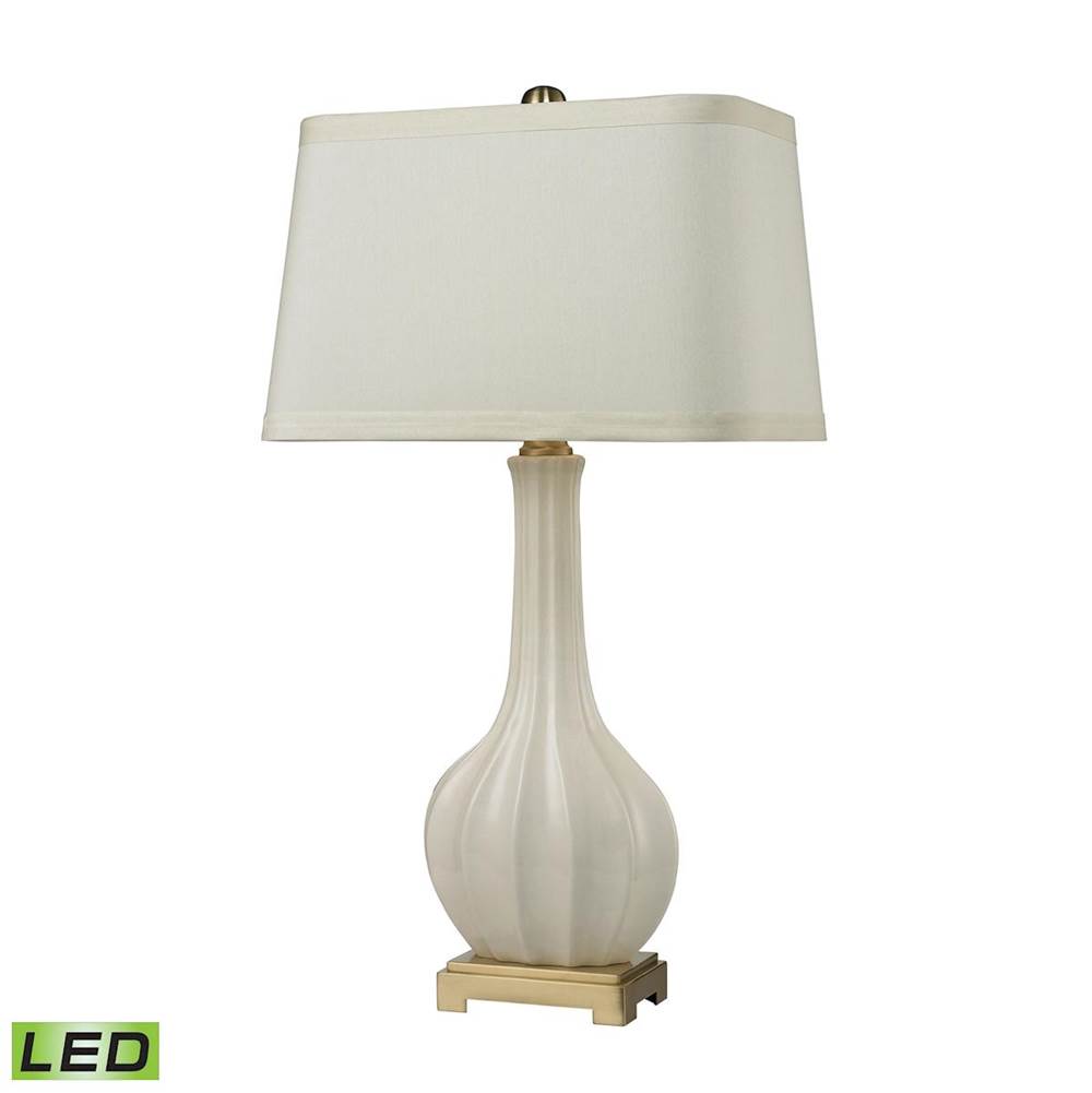 Elk Home Fluted Ceramic 34'' High 1-Light Table Lamp - White