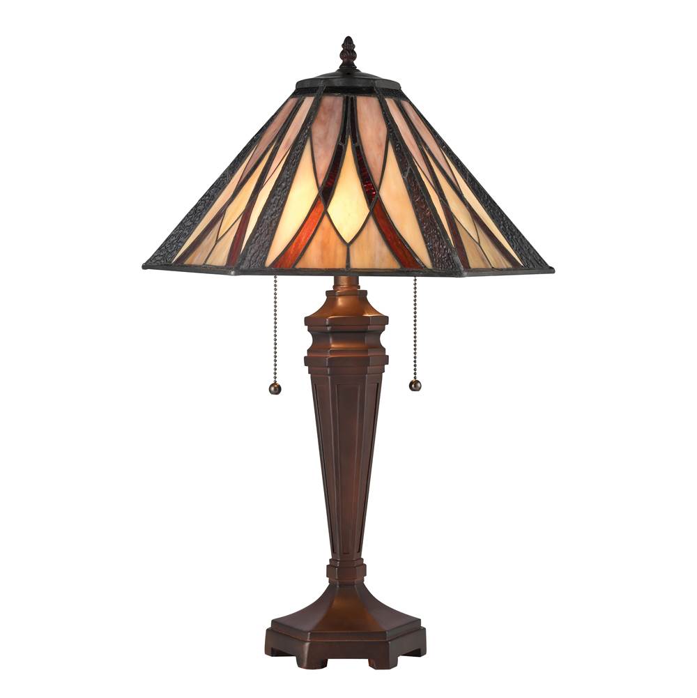 Elk Home Foursquare 24'' High 2-Light Table Lamp - Tiffany Bronze