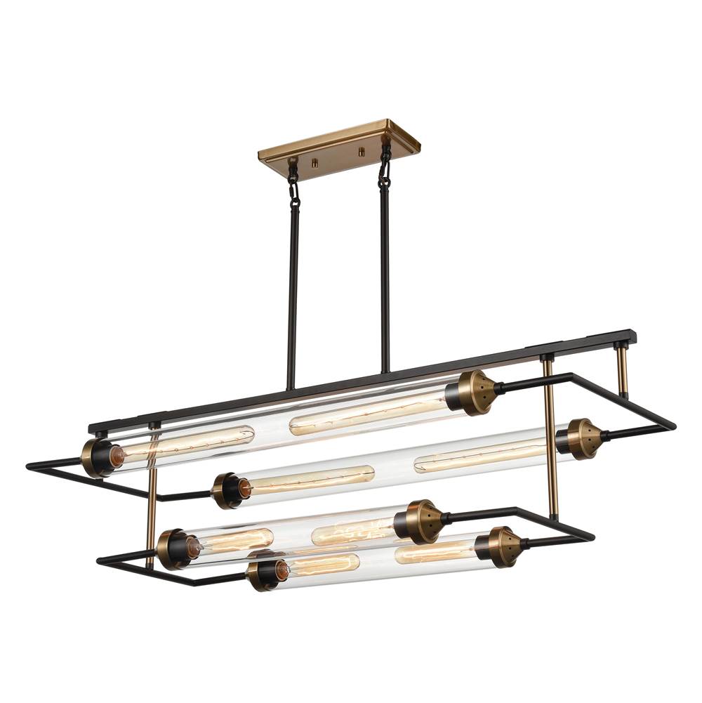 Elk Home North By North East 40'' Wide 8-Light Linear Chandelier - Oil Rubbed Bronze