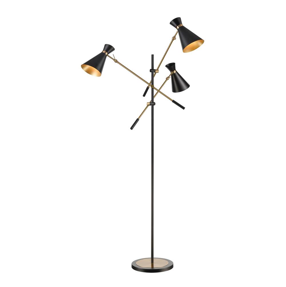Elk Home Chiron 73'' High 3-Light Floor Lamp - Aged Brass