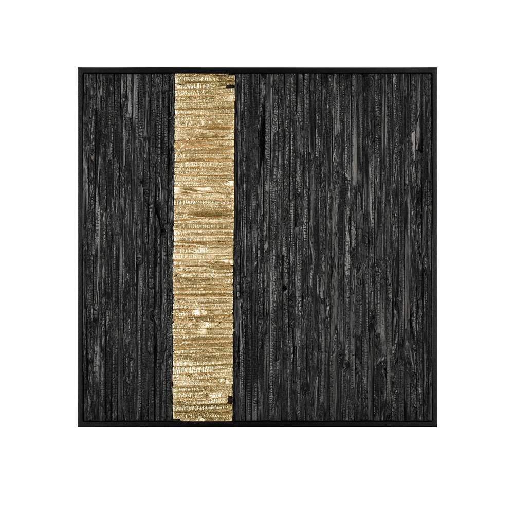 Elk Home Stripe Wood Dimensional Wall Art - Black