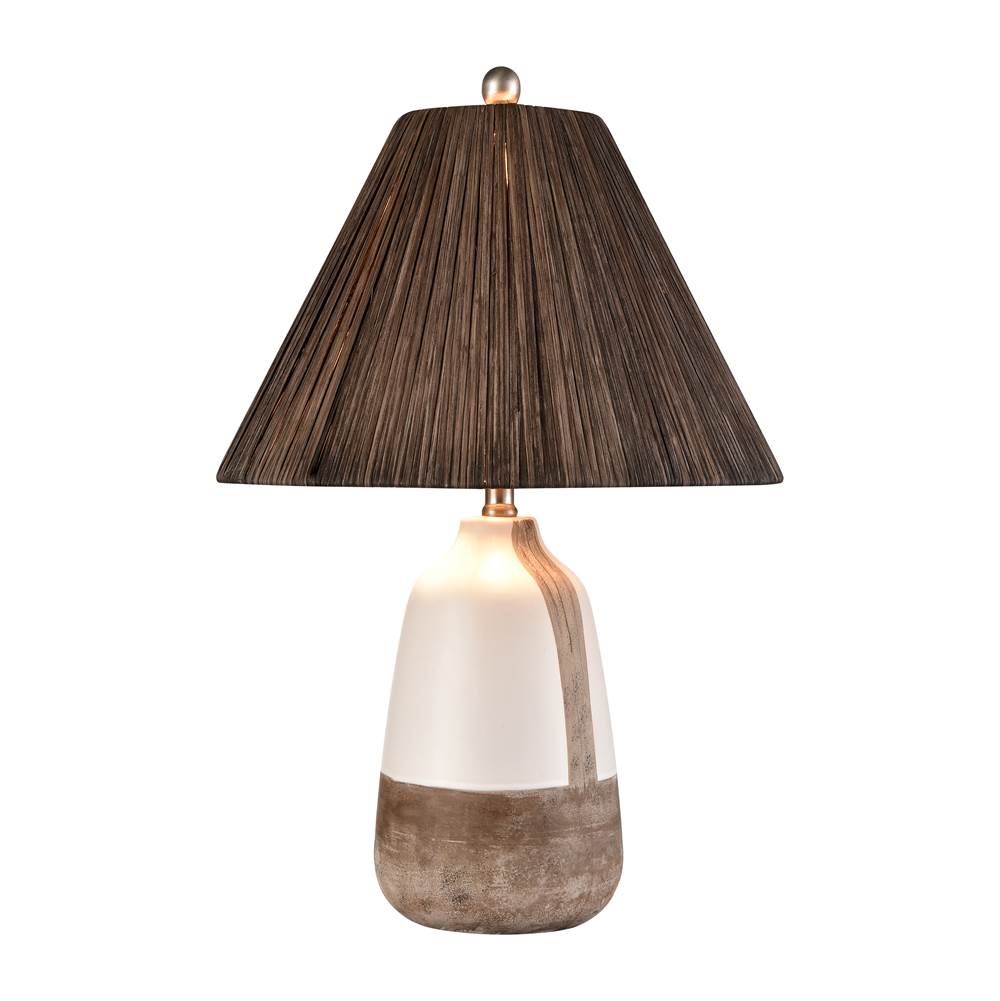Elk Home Kirkover 26'' High 1-Light Table Lamp - White Glaze - Includes LED Bulb