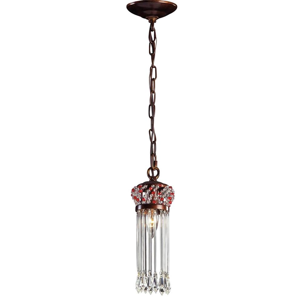 Elk Lighting Victoria Collection Chestnut Bronze With Ruby