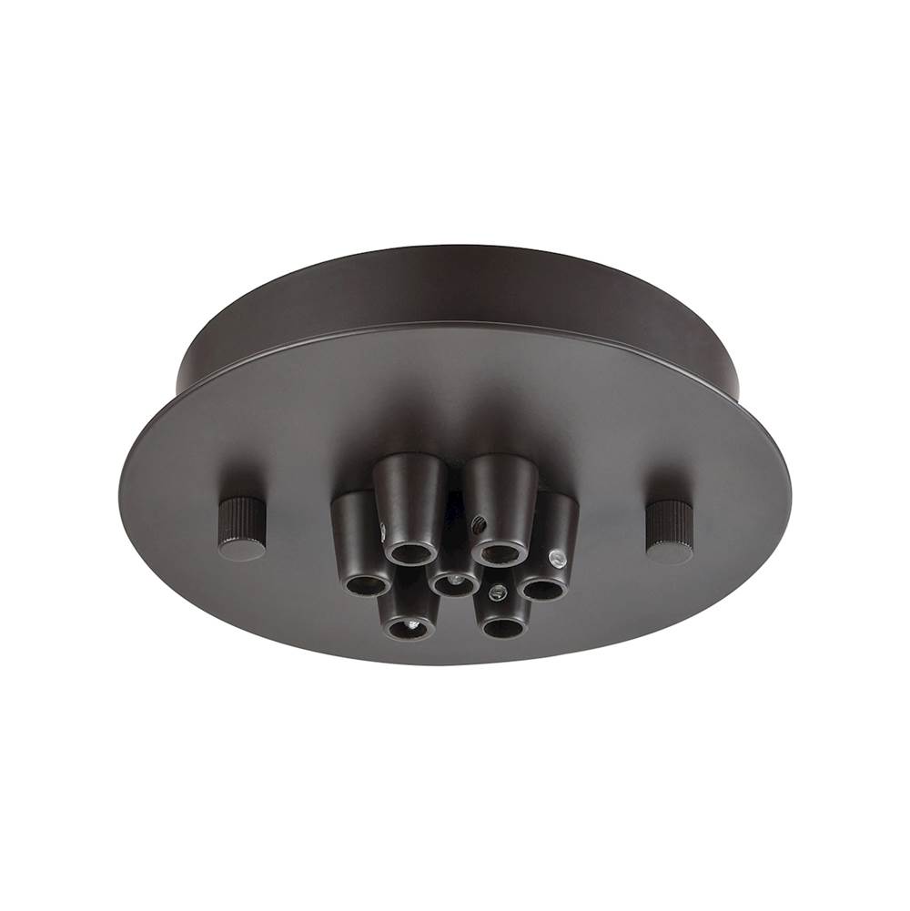 Elk Lighting Pendant Options 7 Light Small Round Canopy in Oil Rubbed Bronze