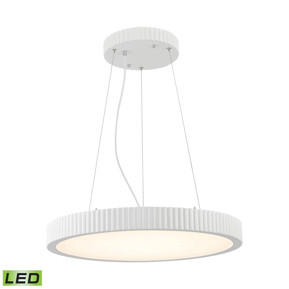 Elk Lighting Digby 240-Light Chandelier in Matte White With Opal White Glass Diffuser